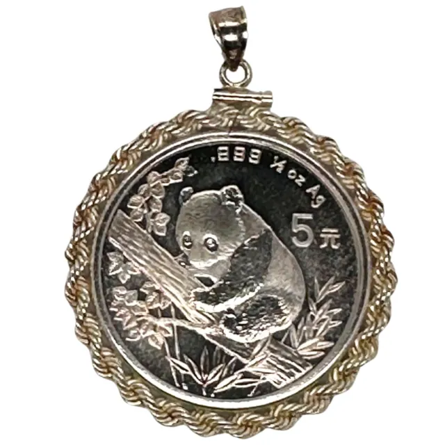 1995 China Yuan 1/2 Oz .999 Fine Silver Panda Coin