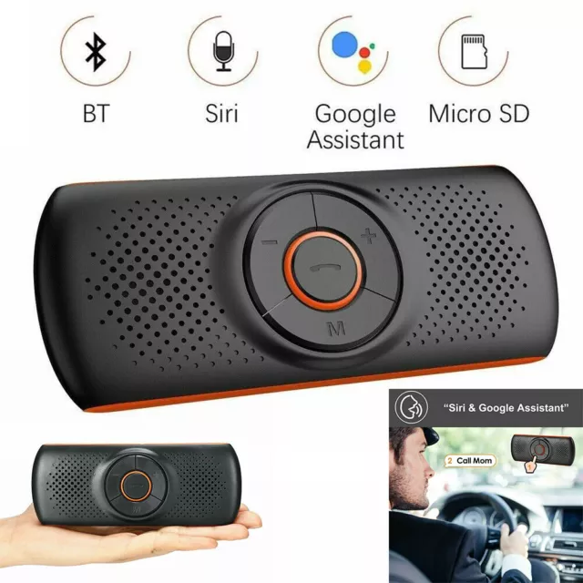 Wireless Bluetooth Car Speaker Phone Hands-free MP3 Kit Sun Visor Clip Drive UK