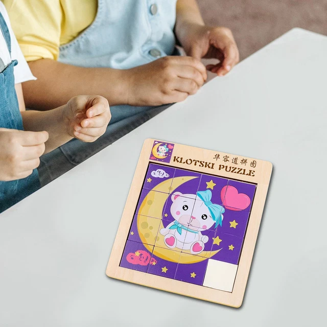 Cartoon Jigsaw Puzzle Fine Motor Skill Educational Toy Number Slide for