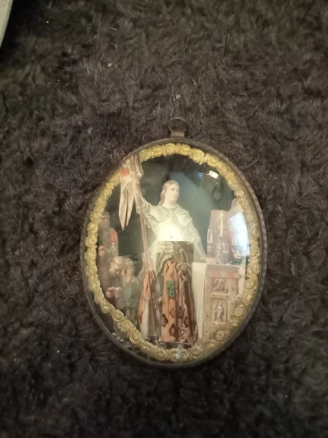 Bracelet Ancien Avec Médaillon Jeanne D'Arc De Tairac - Plaqué Or - état Correct