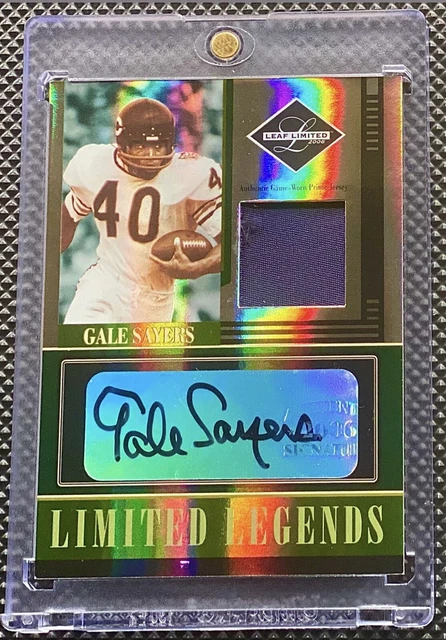 2006 Limited Legends Gale Sayers GAME USED Jersey Patch Auto Autograph /10 Bears