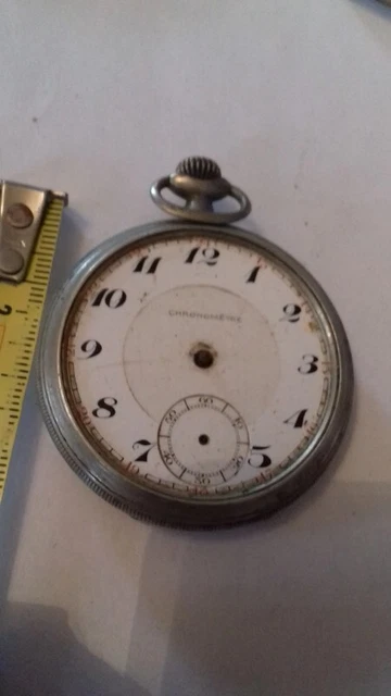 Montre à Gousset Ancienne Chronomètre 1ère Qualité - Mécanique, Fonctionne, Vintage Français, état Correct Avec Usures