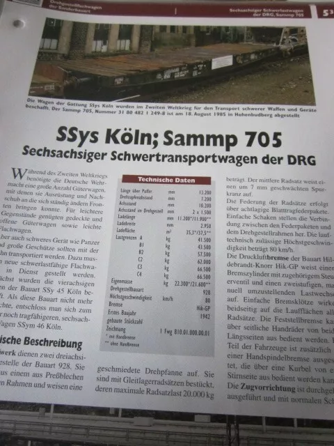 Eisenbahnwagen Archiv & Risszeichnung 5.3 SSys Köln Schwertransportwagen DRG 2S