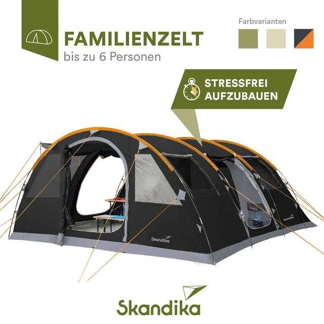 SKANDIKA GOTLAND 6 Personen GruppenZelt Familienzelt Tunnel 2 Kabinen BWare EUR 189,88