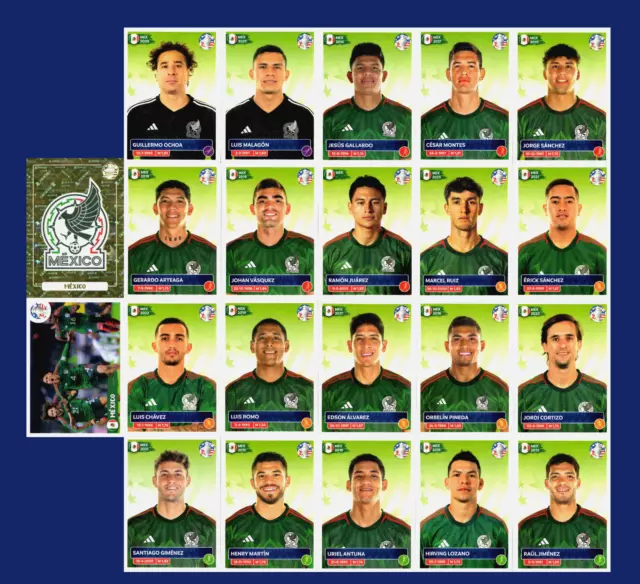 MEXICO NATIONAL TEAM Panini Copa America 2024 *USA SELLER* Available