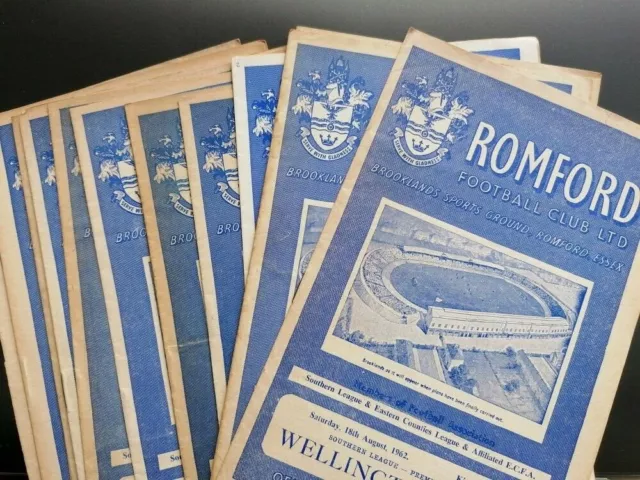 Romford Home Programmes 1962-1963, Southern League and Cup - Choose from list