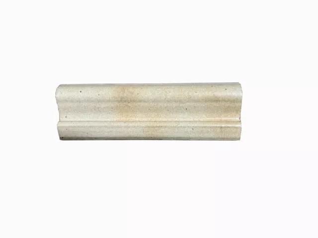8x3 Tile English Crown White Chair Rail Ceramic SAMPLE PIECE