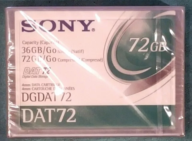 SONY DAT72 -  CARTOUCHE 36/72GB DGDAT72 - 4 mm DATA - NEUVES