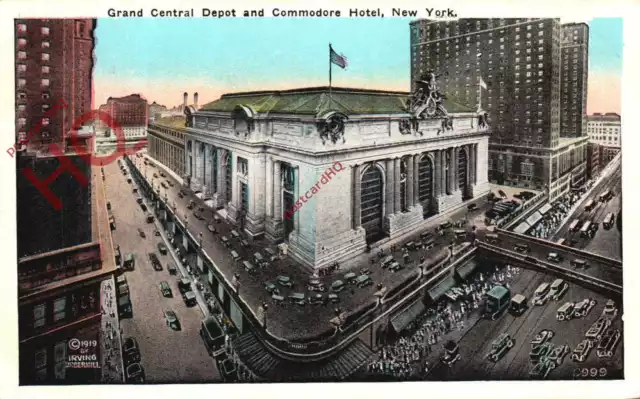 Bild Postkarte>>New York City, Grand Central Depot und Commodore Hotel