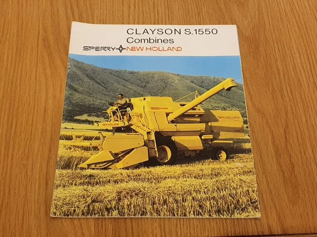 New Holland Clayson S. 1550 combine 1974 tractor leaflet brochure UK market