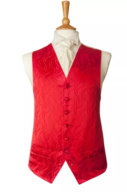 Paggetto Ragazzi Rosso Medina Vestito da Matrimonio Gilet Età 2 3 4 5 Età (B4)