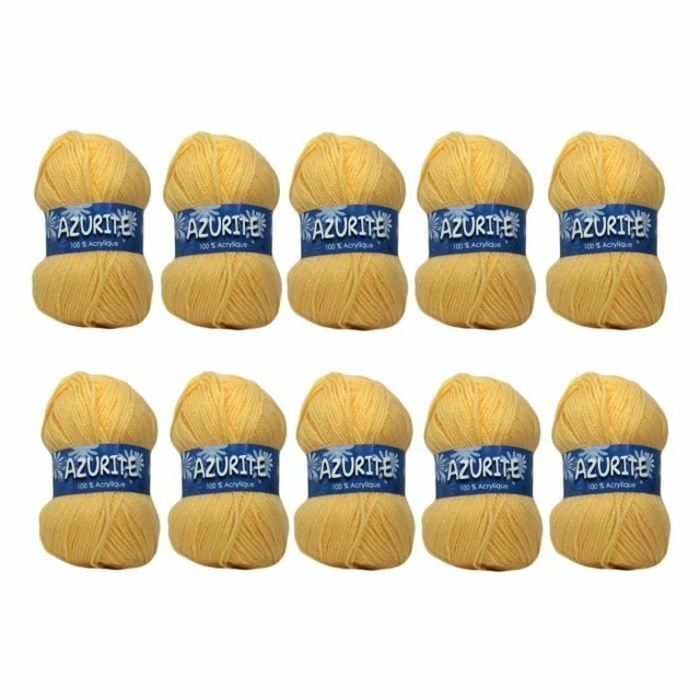 Lot de 10 pelotes de fil à tricoter Celia's jaune