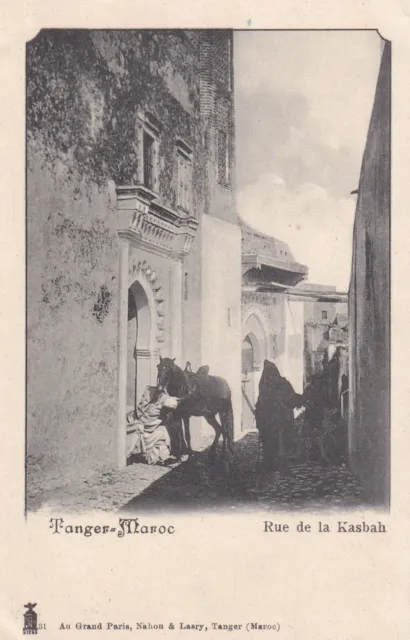 Carte postale ancienne postcard TANGER MAROC MOROCCO rue de la casbah