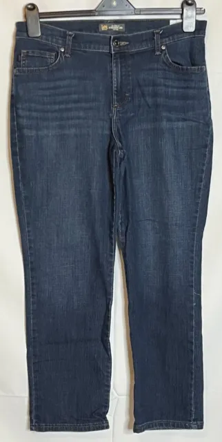 WOMEN'S LEE DENIM Jeans Relaxed Fit Straight Leg High Rise 12 Medium ...