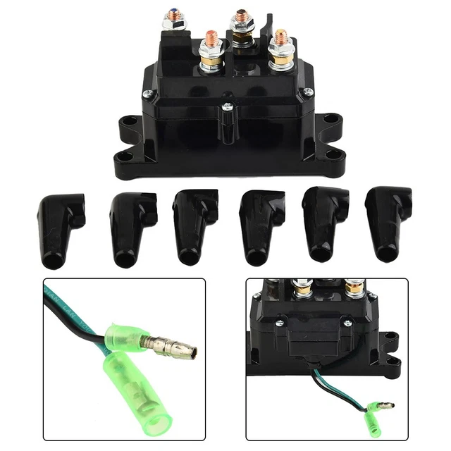 Windenrelais Magnetventil Schutzabdeckung Relais 12V DC 250A ATV Winde schwarz