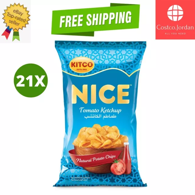 21 Pack X Kitco Nice Potato Chips Tomato Ketchup Flavor ( 14 Gram)