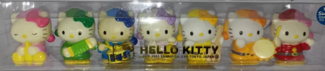 7 minifigures Hello Kitty - Band - Sanrio 2003 - Vendute solo in Giappone - Rare