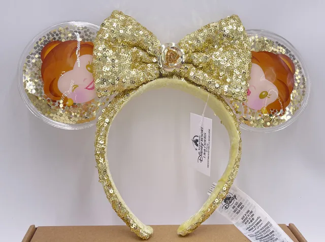 Disney Parks Exclusive Headband 2022 Belle Sparkle Ears Beauty and the Beast