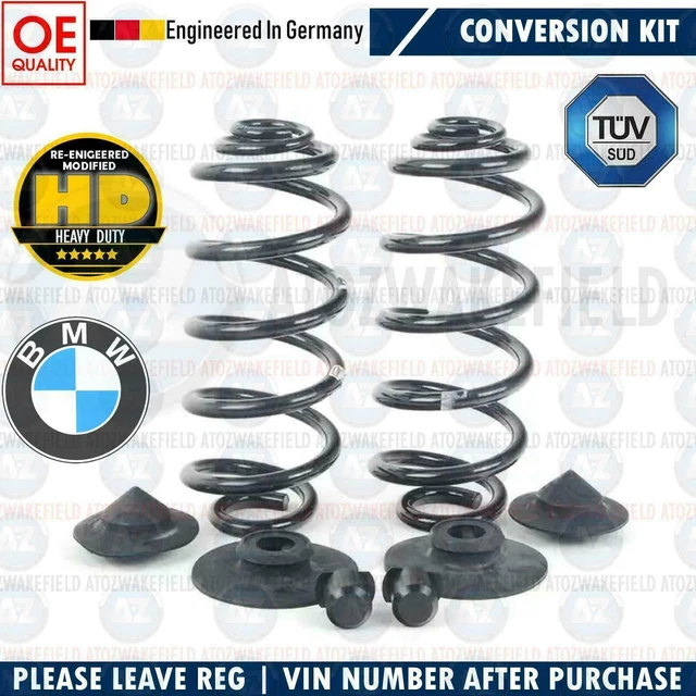 FOR BMW E61 Estate Touring Rear Air Suspension Bag To Coil Spring