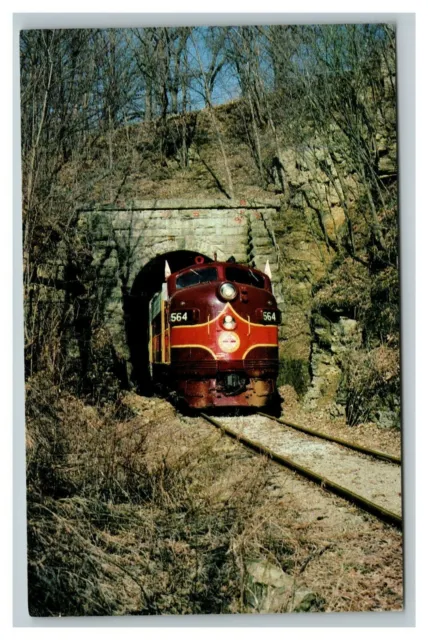 Vintage 1983 Postcard Chicago Madison & Northern Railroad Locomotive Belleville