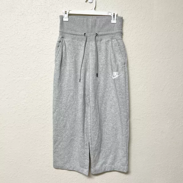 Nike Women's Sportswear Rally Sneaker Sweatpants Wide Leg Gray CI1174 Size M