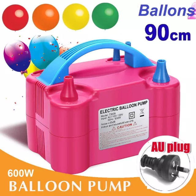Electric Balloon Pump Ballon Inflator 600W Power 2 Nozzle Portable Latex Balloon