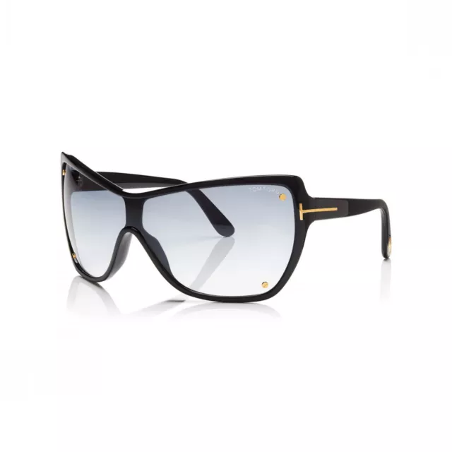 Tom Ford Femmes Lunettes de Soleil Ekaterina FT0363S 01B Noir Gris Histoire Neuf