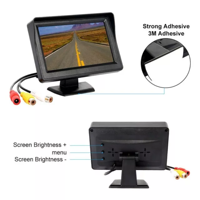 4.3" Auto Kfz Rückfahr LCD Bildschirm Monitor Für Rückfahrkamera TFT Display ZB