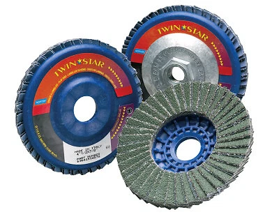 Type 27 Twinstar Flap Discs, 4 1/2 In, 60 Grit, 5/8 Arbor, 13,000 Rpm