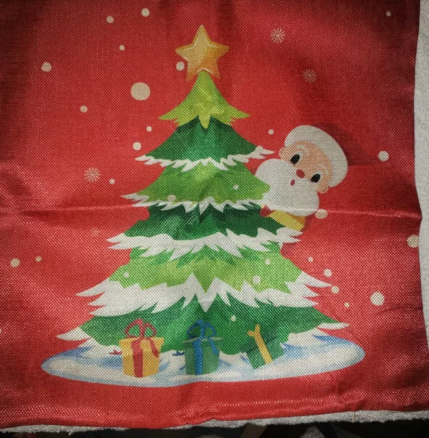 Throw Pillow Covers Cushion Cover 17x17  in  Christmas Tree & Santa