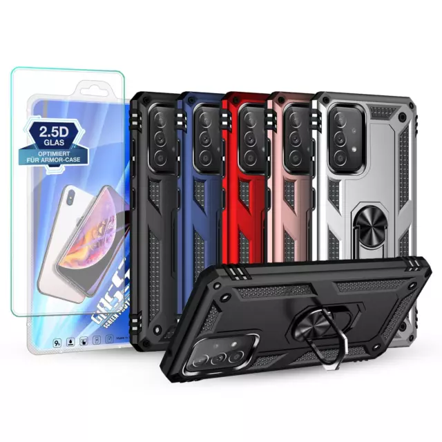 Armor Hülle für Samsung Galaxy A52 A52s 5G Outdoor Panzer Displayglas Schutz 9H