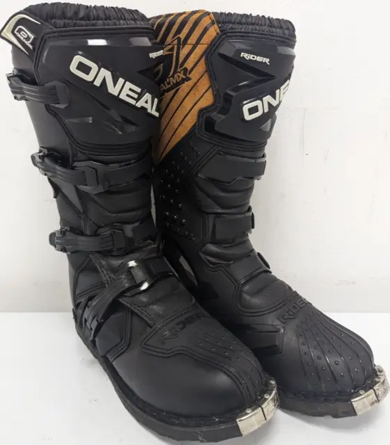 O'neal Mx Rider Boots Motocross Mx Atv, Uk9/9.5 Us10.5 Eu44, Black/Brown, K013