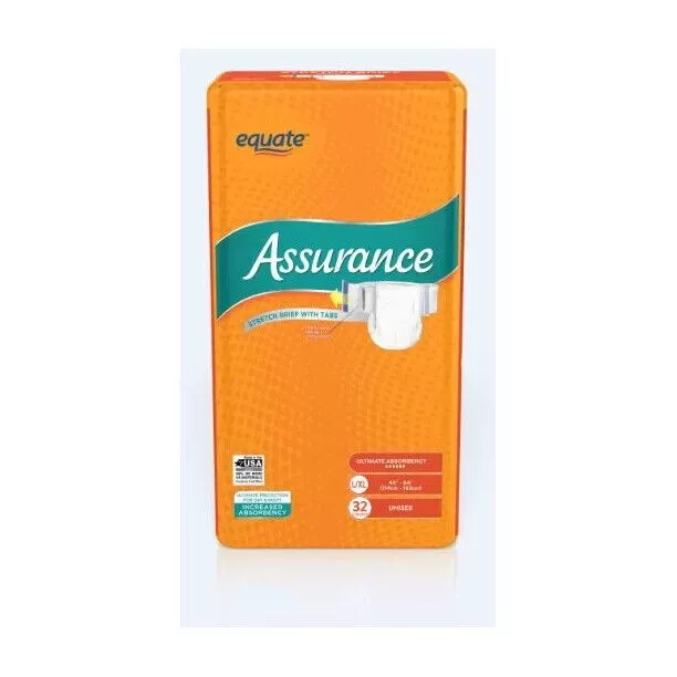 ASSURANCE L/XL UNISEX Incontinence Stretch Briefs with Tabs Value