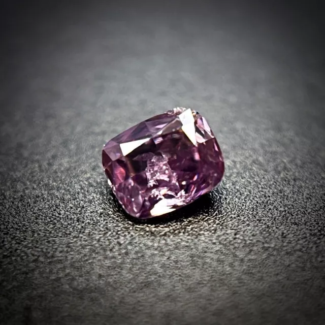 0.07ct! AUSTRALIAN PURPLE DIAMOND GIA Certificate FANCY DEEP PURPLE CUSHION SI1