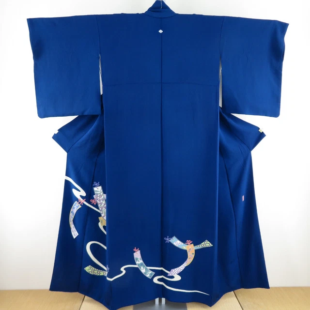 Coloured Tomesode Kimono Kaga Yuzen Silk Toshiaki Shimomura One crest 61.0inch