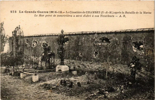 CPA MILITAIRE Le Cimetiére de Chambry aprés la Bataille de la Marne (316603)