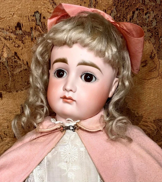 22" Early Pouty Antique German Doll Kestner 14 Bisque Close Mouth Straight Wrist