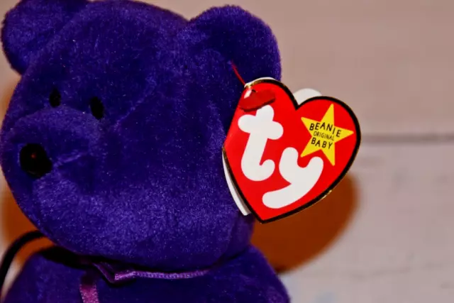 Genuine TY Princess (Diana) Bear 1997 Beanie Baby PVC No Space tag Indonesia 3