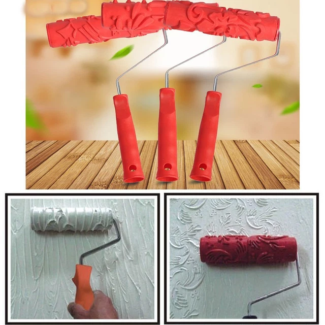 murale Colle molle Rouleau de presse Brosse à rouleaux Poignée en plastique