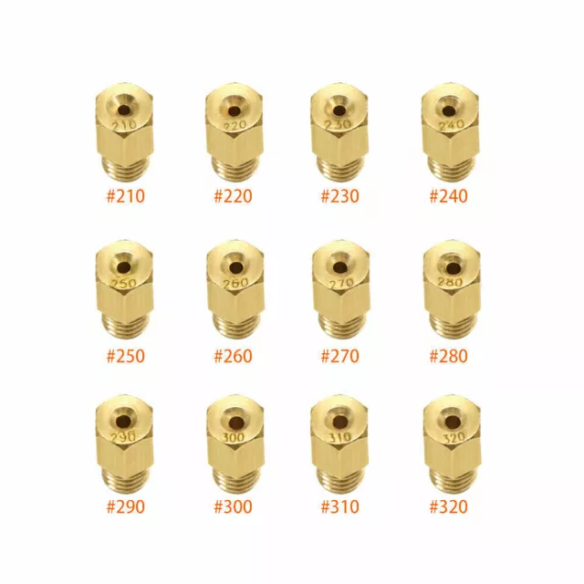 12x Motorcycle Carburetor Main Jets #210 - #320 For Mikuni VM  TMX Carb For ATV