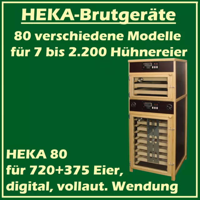 HEKA 80 - Fully-Automatic Incubadora Del Huevo Con Separado Hatcher - para