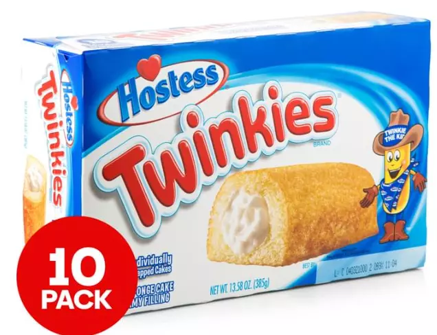 Twinkies Golden Sponge Cake Creamy Filling Hostess 10 Individually Wrapped Usa