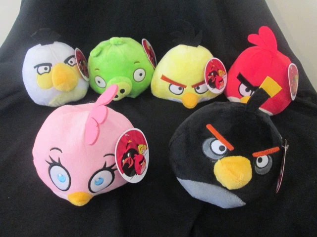 Set of 6 Classic Angry Birds  Plush / Soft Toys BRAND NEW Licensed