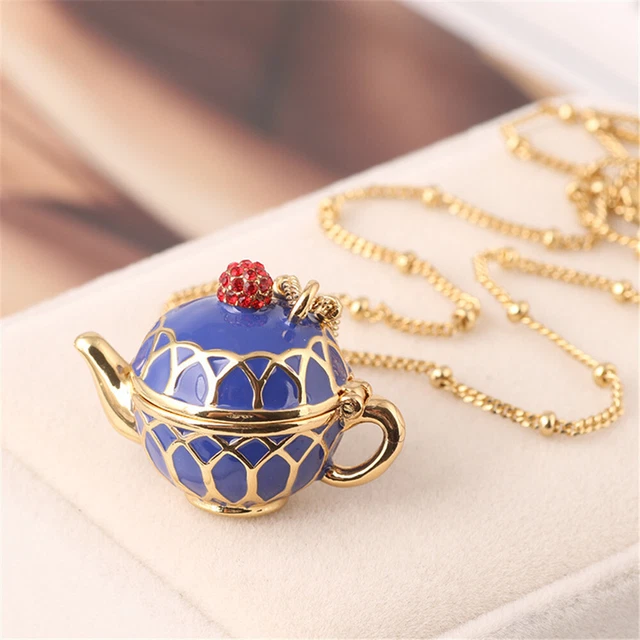 Kate Spade New York Blue Tea Pot Mini Pendant Necklace Kate Spade New York Blue Tea Pot Mini Pendant Necklace