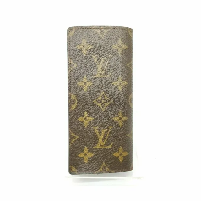 100% Authentic Louis Vuitton Eye Glasses Case Etui Lunette Monogram Wallet 2