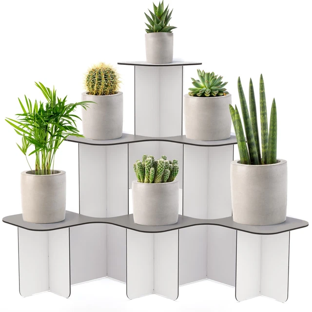 Avalon Corner Plant Stand, 3 Tier Indoor Flower pot Stand, Outdoor Plant Display