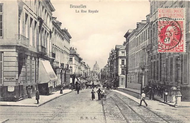 Belgique - BRUXELLES - La Rue Royale - Ed. H. N.