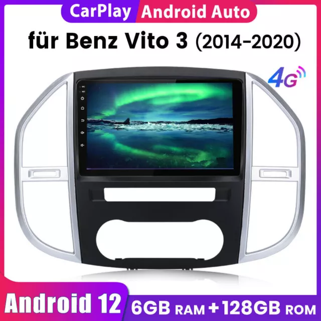10" autoradio Android12 pour Mercedes Benz Vito 3 2014-2020 GPS Navi 4G CARPLAY