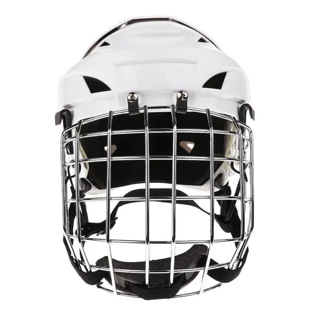 Adjustable Ice Hockey Helmet & Face Mask Combo for Men & Women White