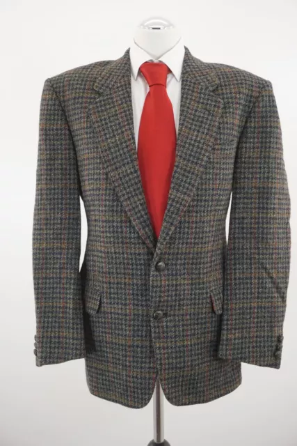 HARRIS TWEED JACKET Suit 50 Green Checkered Single-Breasted 2-Knopf ...